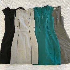 Set of 4 H&M Fitted Sheath Dresses sz 4